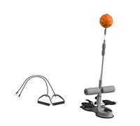Amagogo Barra de Abdominales 2 en 1, de Asistencia para Abdominales, Objetivo de Boxeo con 2 ventosas, Pelota de Boxeo de pie para Hacer Ejercicio, Cuerda Fina Gris