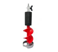 Amagogo Barrena Hielo Eléctrica Compacta Barrena Hielo con Eje Aleación Aluminio Ergonómica para Estanques Helados, Rojo