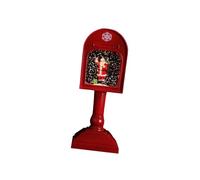 Amagogo Bola de nieve navideña con caja de música, decoración de mesa de 8 x 7 x 20 cm, con 8 canciones y farol de agua con purpurina para estantería, Papá Noel