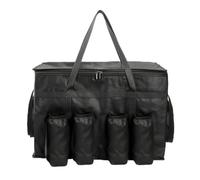 Amagogo Bolsa para Pizza con Asas Gran Capacidad, Negro | Impermeable, Bolsa Térmica con Cremallera, Resistente, para Picnic