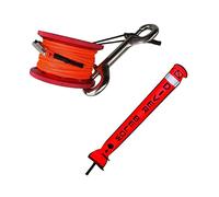 Amagogo Boya de Señalización para Buceo con Carrete de Aluminio, Rojo