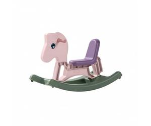 Amagogo Caballo Balancín Infantil Juguete de Montar Caballito Multifunción Plástico PP Construcción Estable Movimiento Firme Adecuado para Niños en Interiores y de Ocio, Rosa