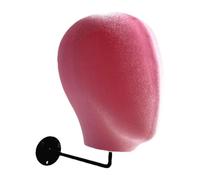 Amagogo Cabeza de maniquí para montaje en pared, soporte para sombrero estable, soporte de exhibición, colgador de almacenamiento para peluquero en casa,