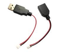 Amagogo Cable Adaptador USB a Xh2.54 2P de 2 núcleos, Conector de Terminal DIY, conexión Segura Macho/Hembra Estable.