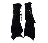 Amagogo Calentadores de piernas Y2K Fashion Legwarmers Cool Grunge calentadores de piernas calcetines para rock, Negro