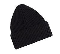 Amagogo Cálidos gorros de gorro de punto de invierno ropa acogedora sombrero de béisbol de Color liso estilo Retro suave diadema para mujeres, negro