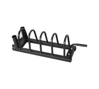 Amagogo Carro Porta Discos con Barras Soporte Estación Pesas Gimnasio Carrito Rodante Acero Negro con Asa Lateral Mantiene Equipo Ordenado y a Mano Adecuado, Pequeño