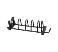 Amagogo Carro Porta Discos con Barras Soporte Estación Pesas Gimnasio Carrito Rodante Acero Negro con Asa Lateral Mantiene Equipo Ordenado y a Mano Adecuado, Grande