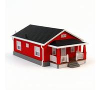 Amagogo Casa en Miniatura Maqueta Villa Americana Modelo Maquetismo Réplica Plástica con con Listones y Tejado a Adecuada para Coleccionismo Escenas de Diorama Fotografía en Miniatura DIY