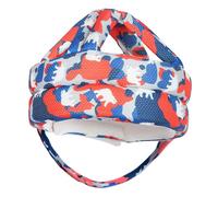 Amagogo Casco protector para niños que aprenden a caminar con esponja, práctico gorro anticolisión, para niños de 8 a 36 meses, para y niñas que caminan, Rojo Azul Blanco