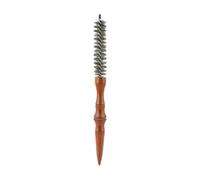 Amagogo Cepillo redondo pequeño, peine rizador, peine circular, peine para flequillo, cepillo pequeño de madera para flequillo, barba, cabello grueso o fino, L