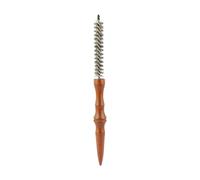 Amagogo Cepillo redondo pequeño, peine rizador, peine circular, peine para flequillo, cepillo pequeño de madera para flequillo, barba, cabello grueso o fino, S