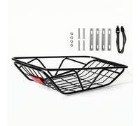 Amagogo Cesta Rejilla para Bicicleta Metálica | Resistente, Cesta para Bicicleta con Reflector, Portaequipajes Trasero, Ciclistas citadinos