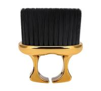 Amagogo Choque de cuello Cepillo de cepillo para hombres Diseño del anillo Fácil transporte de cabello Herramienta de limpieza Cepillos de peluquería suave, Oro