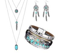 Amagogo Conjunto de 3 piezas de joyería occidental, pulsera estilo boho para, o