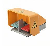Amagogo Conmutador de Doble Pedal Conmutador de Pie Interruptor Bipedal Control de Pie con Mecanismo Sensible y Superficie Texturizada Adecuado para Máquinas de Corte Prensas Industriales