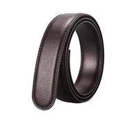 Amagogo Correa de cinturón automática para hombre, correa de trinquete, cómoda, 35mm, informal, elegante, correa de repuesto, cinturón de cintura para, marrón 140cm