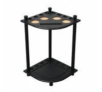 Amagogo Cue Rack Soporte de Taco de Billar Estante de Suelo Organizador de Billares de Madera Maciza Capacidad para Ocho Sitio para Bolas Adecuado para Salas, Negro