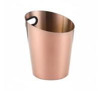 Amagogo de Bebidas Exterior Cubo Hielera Contenedor de Acero Inoxidable Espeso Espejo Uso Como Cubo de Hielo O Snacks Sujeción Cómoda Apto para Restaurantes, Array, Oro Rosa, Grande 5L