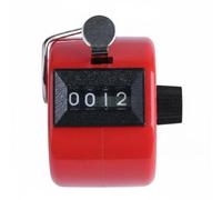 Amagogo de Golf Manual Marcador Mecánico de con Sencillo Plástico Resistente y Mecanismo Metálico Anillo Integrado para Adecuado para Golf Auditorías de, Rojo