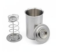 Amagogo de Jamón de Acero Inoxidable 304 con Integrado Molde Moldeadora Mecanismo de Resorte Estable Adecuada para Cocina Casera Preparación de Embutidos Almuerzos y Cenas, Tap Barril+Vaso