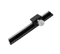 Amagogo Deslizante de Laboratorio Etapa Lineal Manual Mesa de Traslación con Rueda Moleteada Movimiento Suave y Escalas en la Base Cuerpo Metálico Negro Apta, LWX40-L200