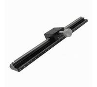 Amagogo Deslizante de Laboratorio Etapa Lineal Manual Mesa de Traslación con Rueda Moleteada Movimiento Suave y Escalas en la Base Cuerpo Metálico Negro Apta, LWX40-L250