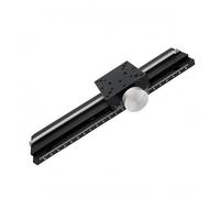 Amagogo Deslizante de Laboratorio Etapa Lineal Manual Mesa de Traslación con Rueda Moleteada Movimiento Suave y Escalas en la Base Cuerpo Metálico Negro Apta, LWX60-L250