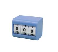 Amagogo Digital de Escritorio Manual Sumador Registrador Mecánico de Mesa con Tambores de Cifras Legibles y Operación Manual Material Plástico Adecuado para, Azul, 3 Dígitos