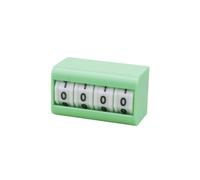 Amagogo Digital de Escritorio Manual Sumador Registrador Mecánico de Mesa con Tambores de Cifras Legibles y Operación Manual Material Plástico Adecuado para, Verde, 4 Dígitos
