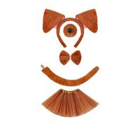 Amagogo Disfraz de perro de cachorro para niños Animal Cosplay set para vestir el espectáculo de etapa de cumpleaños, MarrÓn