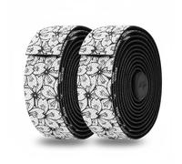 Amagogo Empuñadura para Bicicleta Cinta Manillar Cinta Acolchada Accesorio Seguro Fabricada con Material Especializado Adecuada para Ciclismo Profesional Paseos Familiares, Black White