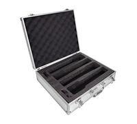 Amagogo Estuche organizador de micrófono con asa, para transmisión en, canto, profesional, para internet, caja de instrumentos, aleación de aluminio, Plata