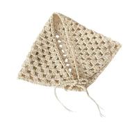 Amagogo Femenina Crochet Bandana Heavy Pélico Accesorios versátiles de cabello Fashion For Women Girls Decoration Bandana Knited Headscarf, Beige