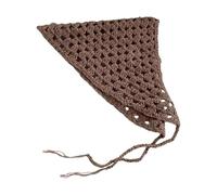 Amagogo Femenina Crochet Bandana Heavy Pélico Accesorios versátiles de cabello Fashion For Women Girls Decoration Bandana Knited Headscarf, Caqui