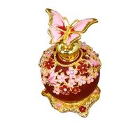 Amagogo Frasco de Perfume de Vidrio de 25 Ml, a Prueba de Fugas, Portátil, Multiusos, para Aceites Esenciales de Viaje, con Tapón Cuentagotas Vacío para Mujer, Rojo