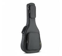Amagogo Funda de Guitarra Bolsa Estuche Mochila Carcasa Acolchada con Tejido Oxford y Protección contra Golpes Adecuada para Músicos Rutas Cortas Cambios de, Negro, Negro Brillante, 39 Pulgadas