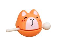 Amagogo Instrumento de percusión budista de, chino, tambor de madera, pequeño, bloque de para adultos y niños, Naranja
