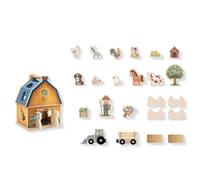 Amagogo Juego de Emparejamiento Infantil Casa Clasificadora de Formas Bloques de Madera Animales Granja con y Adecuado para Desarrollo Reconocimiento de Animales Juego de Cuentos Guardería