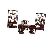 Amagogo Juego de Silla China en Miniatura a Escala 1/12, Adorno de Estilo Vintage para casa de muñecas, Accesorios de decoración, Modelo de sillón para, Style D