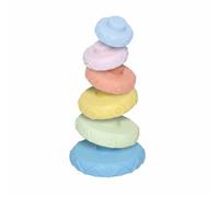 Amagogo Juguete Apilable para Baño Infantil Didáctico Que Ofrece Formas Fáciles de Sostener y Diseño Buoyant para Motivar , Juguete Apilable De Silicona Suave, 6 Piezas