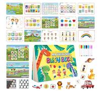 Amagogo Juguetes Montessori libro de actividades interactivo portátil niños niñas libro de juguete silencioso libros para colorear para necesidades especiales