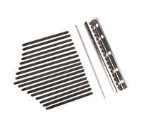 Amagogo Llaves de acero establecidas para 17 notas Thumbs Piano Musical Key Luthier Suministros Diy Partes Reemplazo de reemplazo Regalos de