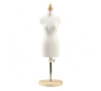 Amagogo Maniquí de Entrenamiento para Costura Forma de Vestido Media Escala Torso de Mujer Busto Cintura Cadera Soporte Metálico Altura Ajustable con Marcas