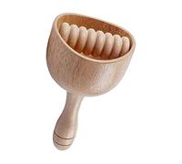 Amagogo Masaje Copa Sueca de Mano de Madera Multifuncional Portátil Duradero Herramienta para Esculpir Cuerpo Ligero para Entrenador Hombros Pantorrilla, Con Rodillos18cmX9CM