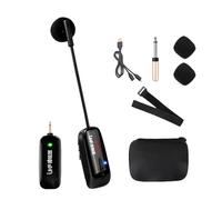 Amagogo Micrófono de instrumento con Clip para flauta Erhu, accesorios multiusos, trompeta, cuello de cisne, guitarra, duradero e inalámbrico