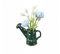 Amagogo Miniatura Casa de Muñecas Regadera Portamacetas Floral Adorno Mesa Accesorio Jardín Decoración Detallada Escala 1 12 Cuerpo Metálico Adecuada para Fotografía Modelismo Vitrinas
