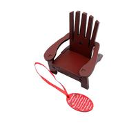 Amagogo Miniatura de Mecedora, Mini Silla de Playa, decoración para casa de muñecas, Adorno para de, Colgante navideño, Adorno navideño, MarrÓn