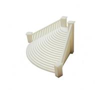 Amagogo Miniatura Escalera Clásica para Muñecas con Peldaños Curvos Base Redonda y en Plástico PLA Adecuada para Exhibiciones Ambientes Temáticos Tamaño 12.8cmx8.5cmx5cm