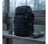 Amagogo Mochila de Senderismo Mochila de Trekking Mochila de Montaña Mochila de Camping con Estructura Reforzada y Hebillas Diseño Cómodo con Tirantes, Array, Negro